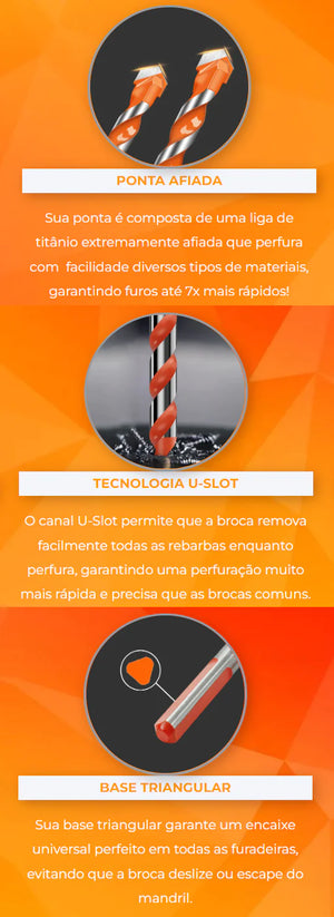 KIT PROFISSIONAL DE BROCAS MULTI SUPERFÍCIE - BROCKY™