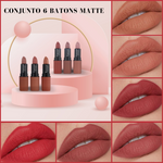 Conjunto de 6 Batons Estilo Matte FOREVER™