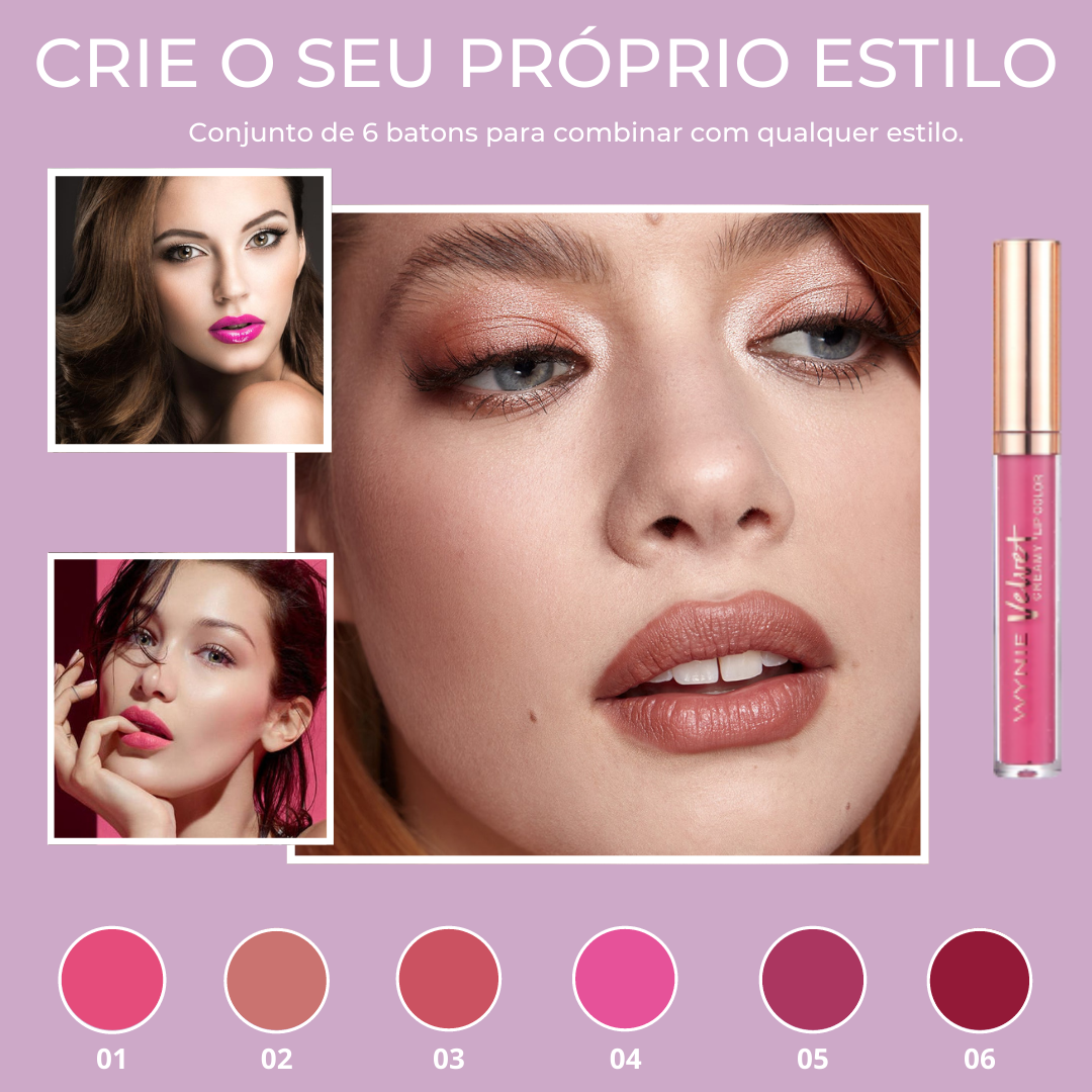 VELVET™ -  Conjunto PREMIUM de 6 Lip Gloss Permanentes