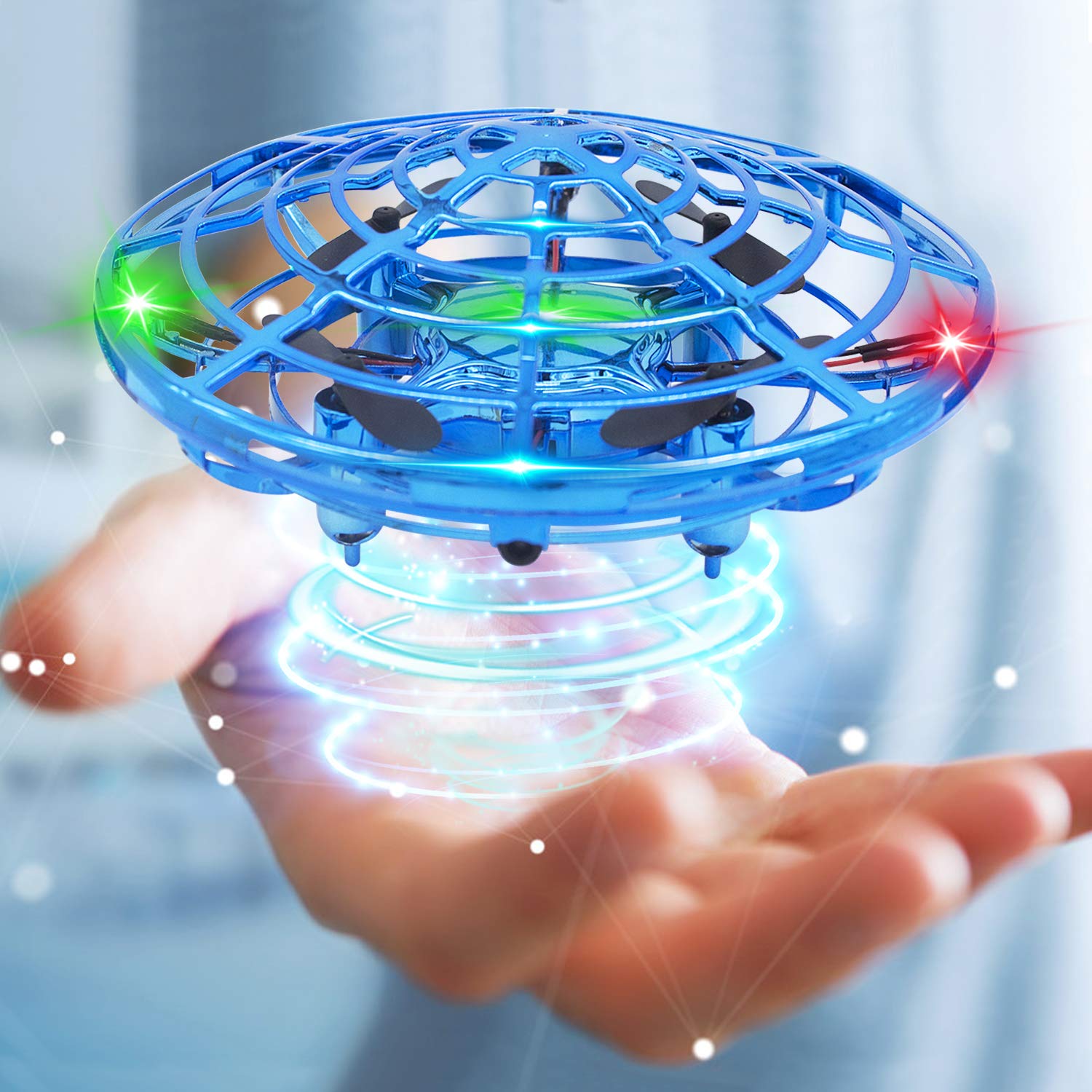 DRONE DE CONTROLO MANUAL COM SENSORES E LUZ LED - MAGIC BALL DRONE™