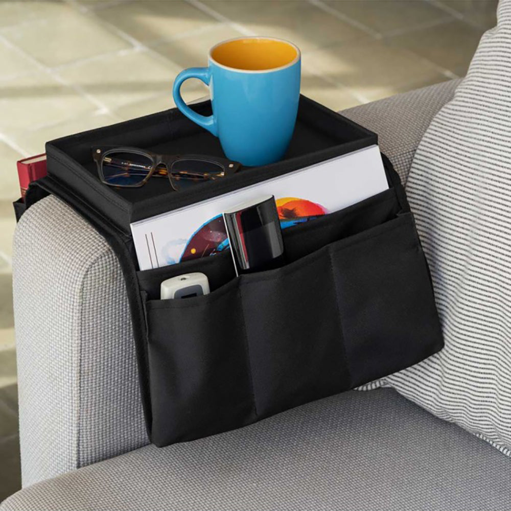 ORGANIZADOR DE SOFÁ ERGONÔMICO COM 6 BOLSOS - POCKETSOFA™