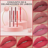 CHICCOLOR™ - Conjunto de 6 Lápis Delineador de Labios Retrácteis