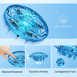 DRONE DE CONTROLO MANUAL COM SENSORES E LUZ LED - MAGIC BALL DRONE™