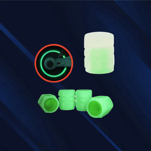 TAMPA DE VÁLVULA FLUORESCENTE PARA PNEUS DE COR VERDE - GLOWCAP™