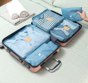 CONJUNTO DE ORGANIZADORES DE BAGAGEM 6 EM 1 - TRAVEL ORGANISER™