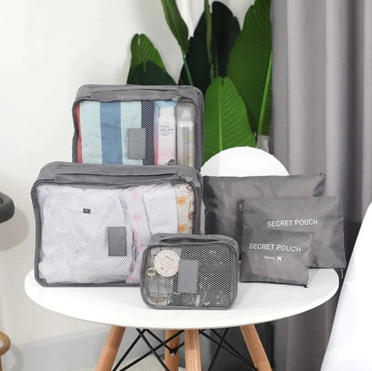 CONJUNTO DE ORGANIZADORES DE BAGAGEM 6 EM 1 - TRAVEL ORGANISER™